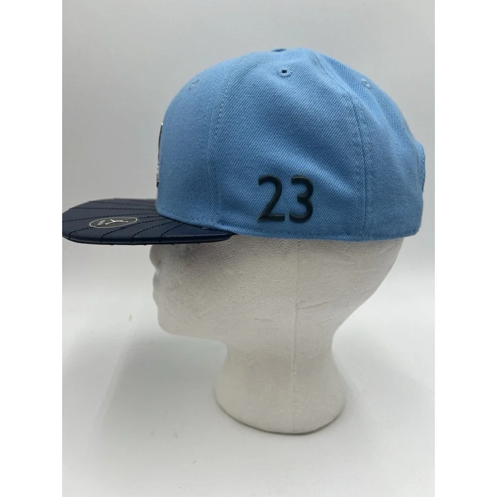 Nike Air Jordan Youth Snapback Hat Blue Navy‎ Faux Leather Brim #23 Cap